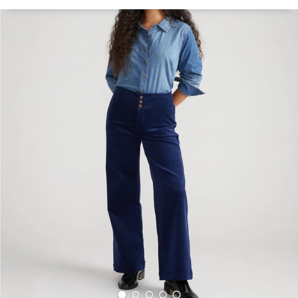 NWT High Rise Wide Leg Corduroy Trousers